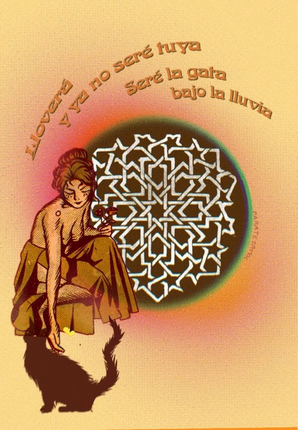 la gata bajo la lluvia